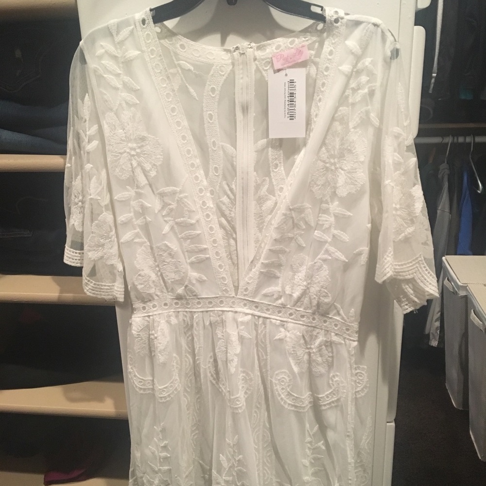 Lace White Romper